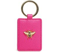 Alice Wheeler Vegan Leather Gold Bee Keyring Bag Charm - Hot Pink