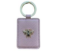 Alice Wheeler Vegan Leather Gold Bee Keyring Bag Charm - Pink