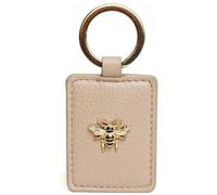 Alice Wheeler Vegan Leather Gold Bee Keyring Bag Charm - Stone
