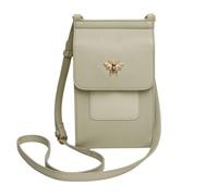 Alice Wheeler Vegan Leather Mini Bloomsbury Crossbody Phone Bag Bee (Pistachio)