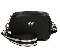 Alice Wheeler Vegan Leather Mini Crossbody Bag Bee (Black)
