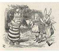 Alice with the White King and Haigha. Illustration by Sir John Tenniel (1820 - 1914). From the book Through the Looking Glass and What Alice Found There by Lewis Carroll published London 1912. Poster