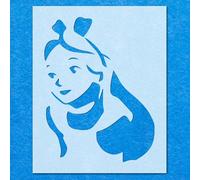 Alice Wonderland Character Stencil: Mylar Airbrush Wall Art Painting Crafts 1-A3 Stencil - Design Size (340mm 255mm)