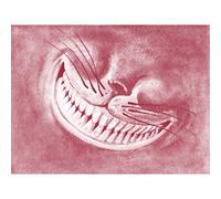 Alice Wonderland Cheshire Cat Smile Large Canvas Wall Art Print