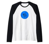 Alice/Wonderland Rabbit Art Drawing Blue Retro Artsy Gift Raglan Baseball Tee