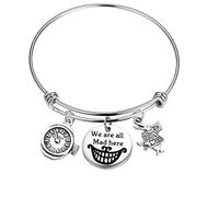Alices Charm Bracelet Mad Hatter Inspired Adjustable Bracelet (bracelet)