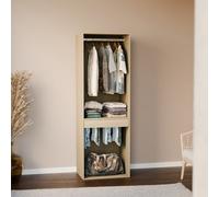 Alice's Garden Sweeek - Modular Open Wardrobe Rail Unit Modulo Natural 60X45X180 Cm