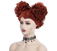 Alices in Wonderlands Reds Queens Anime Cosplay Wig Hair Costume Party Fancy Dress Wigs for Halloween Carnival Costume Party