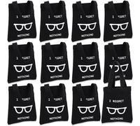Aliceset 12 Pcs I Regret Nothing Hangover Set Bags, 7x8 Bachelorette Party Supplies Large Cotton Pouches for Wedding Recovery Kits & Groomsman Gifts Reusable Party Favors