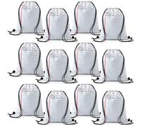 Aliceset 20 Pack Notebook Drawstring Backpack Bulk, Lightweight String Bags with Adjustable Straps, Goodie Gift Bag Gym Sacks for Back to School Graduation Birthday Party Decor Supplies(11.81x9.84)