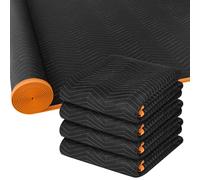 Aliceset 4 Pcs 60'' x 120'' Extra Large Moving Blankets Heavy Duty Packing Blankets Quilted Shipping Furniture and Storage Pads Thick Furniture Pads for Wrapping Moving Protecting Supplies, Black