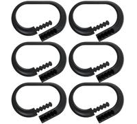 Aliceset 6 Pcs Protective Horse Blocker Tie Multi-Purpose Horse Clip Portable Versatile and Reusable Tie with Quick Release Under Heavy Pressure Design for When Secure is a Concern (Black)