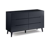 Alicia - 6 Drawer Chest - Grey - Wooden - Happy Beds