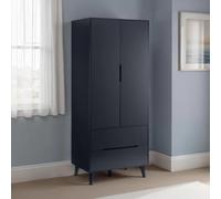 Alicia Black Double Wardrobe - 2 Door - 2 Drawer
