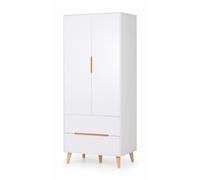 Julian Bowen Alicia 2 Door 2 Drawer Wardrobe, White