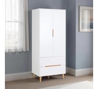 Alicia White Double Wardrobe - 2 Door - 2 Drawer