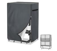 Alickwang Foldable Bed Cover,Heavy Duty Durable 600D Waterproof Dustproof Rollaway Bed Storage Cover with Zipper,Fits Adults Twin Size Rollaway Beds,Grey,39"L x 15"W x 44.8"H