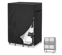 Alickwang Foldable Bed Cover,Heavy Duty Durable 600D Waterproof Dustproof Rollaway Bed Storage Cover with Zipper,Fits Adults Twin Size Rollaway Beds,Black,39" L x 15" W x 44.8" H