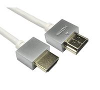 Alida Systems ® 2m Super Slim Gold Plated HDMI Cable with 3D, Ethernet and Audio Return Channel - White