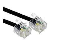 Alida Systems ® ADSL Cable 2 m - Superior Quality Gold Plated Contact Pin/High Speed Internet Broadband Router or Modem to RJ11 Telephone Jack or Microfilter/Black