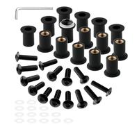 Alide 10 Pcs Motorcycle Windshield Mounting Screws M5 x 16mm Windscreen Bolts Kit, for Motorbike ATV Scooter Electric Vehicle