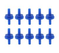 Alide 10 Pcs One Way Check Valve PP Plastic Non Return Diaphragm Barb for Air Intake Feed Hose Pipe Fitting 4mm Blue