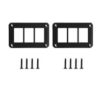 Alide 2 Pcs Switch Panel Housing Holder 3 Way Toggle Switch Shell Bracket Aluminium Switchs Housing with Screws for Cars, Motorcycles（3 Way）
