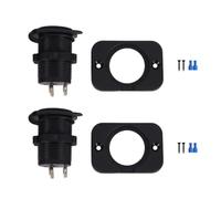 Alide 2PCS 12V Car Cigarette Lighter Socket with Indicator light, Lighter Socket, for Car Boat Motorcycle RV Tractor