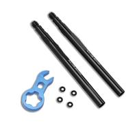 Alide 2Pcs Tire Valve Extender, Portable Aluminum Alloy Flexible Tire Valve Stem Extension, for Road Bicycle Bike (80mm)