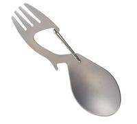 Alide 3-in-1 Camping Cutlery Set Titanium Spoon Travel Fo-rk Spoon Bottle Can Opener Lightweight Portable Hiking Outdoor Survival Utensils