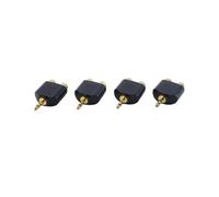 Alide 4 Pcs 3.5mm Stereo Male to Dual RC-A Female Audio Splitters Adapters for Device Connection