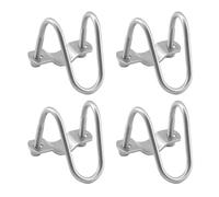 Alide 4 Pcs M8x25x25 Stainless Pipe Clip Doule U-Shaped Bolt Screw Cross Tube Buckle Crossover Clamps
