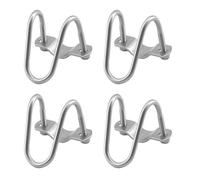 Alide 4 Pcs M8x25x60 Stainless Pipe Clip Doule U-Shaped Bolt Screw Cross Tube Buckle Crossover Clamps