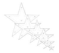 Alide Quilting Template Set 6 Sizes Acrylic Star Sewing Template Ruler Star Stencil for Hand Quilting and Embroidery, 1"/2"/3"/4"/5"/6"