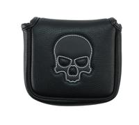 Alide Skull Design Golf Mallet Putter Cover with Magnetic Closure for Heel Shaft Golf Clubs(Square Shape)