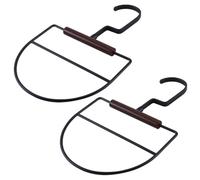 Alide Tie Hanger for Wardrobe Travel, 2 Pcs Foldable Wooden Metal Black Tie Rack Hanger Multi Functional Storage for Scarf Belt