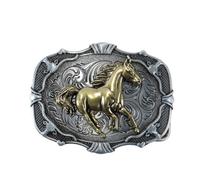 Alide Turquoise Stone Buttons Belt Buckles Men Women Western Cowboy Indian Elements Vintage Rectangle Flower Zinc Alloy Belt Buckle