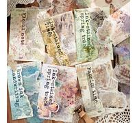 Alideco 120pcs Scrapbook Stickers Retro Blurred Ink Scrapbooking Junk Journal Crafts Embelishment Decoration Stickers (yunranmoji)
