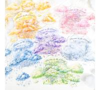 Alideco 120pcs Scrapbook Stickers Vintage Dreamy Clouds Scrapbooking Junk Journal Crafts Embelishment Decoration Stickers (yunjianmengjing)