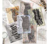 Alideco 120pcs Scrapbook Stickers Vintage English Text Scrapbooking Junk Journal Crafts Embelishment Decoration Stickers (jiuyingyumeng)