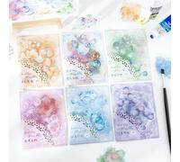 Alideco 120pcs Scrapbook Stickers Vintage Fantasy Bubbles Watercolor Swoosh Scrapbooking Junk Journal Crafts Embelishment Decoration Stickers (huancaipaoying)