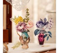 Alideco 120pcs Scrapbook Stickers Vintage Flowers Vase Scrapbooking Junk Journal Crafts Embelishment Decoration Stickers (ziyouhuayishi)