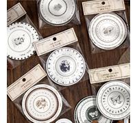 Alideco 120pcs Scrapbook Stickers Vintage Rounded Border Scrapbooking Junk Journal Crafts Embelishment Decoration Stickers (shijianwuyu)