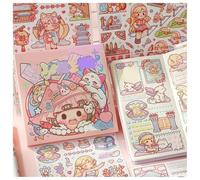 Alideco 14sheets Scrapbook Stickers Cute Kawaii Girls People Telado Scrapbooking for Journaling Junk Journal Crafts Embelishment Decoration Diary Stickers (qihuanzhilv2)