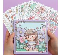 Alideco 14sheets Scrapbook Stickers Cute Kawaii Girls People Telado Scrapbooking for Journaling Junk Journal Crafts Embelishment Decoration Diary Stickers (qicaijingling)