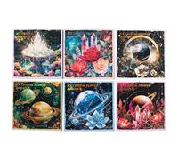 Alideco 180pcs Scrapbook Paper, Vintage Ice Crystal Flower Theme Scrapbooking Paper for Journaling Supplies, Decorative Craft Paper for Junk Journals (bingjinghuayu)