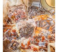 Alideco 180pcs Scrapbook Stickers Retro Autumn Scenery Scrapbooking Junk Journal Crafts Embelishment Decoration Stickers (qiurishenghuo)