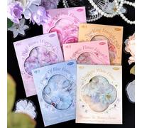 Alideco 180pcs Scrapbook Stickers Small Fresh Flowers Stickers for Journaling Scrapbooking Junk Journal Crafts Embelishment Decoration Diary Stickers (huajianmengjing)