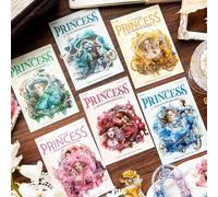 Alideco 180pcs Scrapbook Stickers Vintage Girl Castle Carriage Stickers for Journaling Scrapbooking Junk Journal Crafts Embelishment Decoration Diary Stickers (gubaogongzhu)