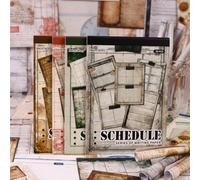 Alideco 180pcs Vintage Checkered Planner Scrapbooking Paper for Journaling Supplies, Decorative Paper for Junk Journals (richeng)